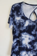 Old Navy Active Blue White Tie Dye Shirt | L