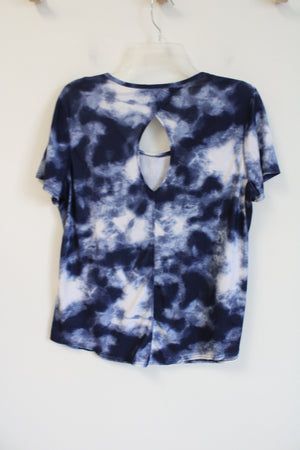 Old Navy Active Blue White Tie Dye Shirt | L