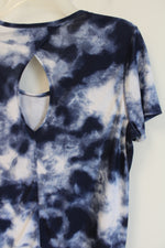 Old Navy Active Blue White Tie Dye Shirt | L