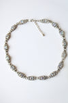 Silver Iridescent Clear Stone Necklace