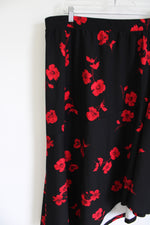 Lane Bryant Black Floral Skirt | 22/24