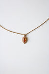 Gold Citrine 14K Yellow Gold Oval Pendant Necklace