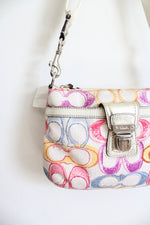 NEW Coach Signature Poppy Scribble Print Crossbody Bag