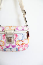 NEW Coach Signature Poppy Scribble Print Crossbody Bag