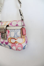 NEW Coach Signature Poppy Scribble Print Crossbody Bag
