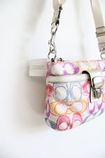 NEW Coach Signature Poppy Scribble Print Crossbody Bag