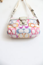 NEW Coach Signature Poppy Scribble Print Crossbody Bag