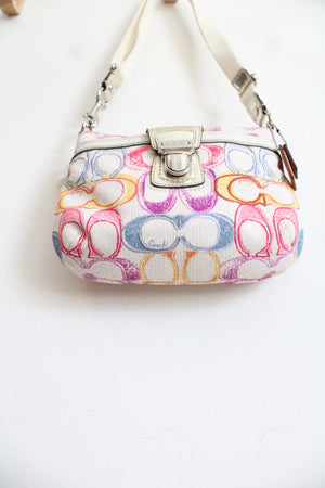 NEW Coach Signature Poppy Scribble Print Crossbody Bag