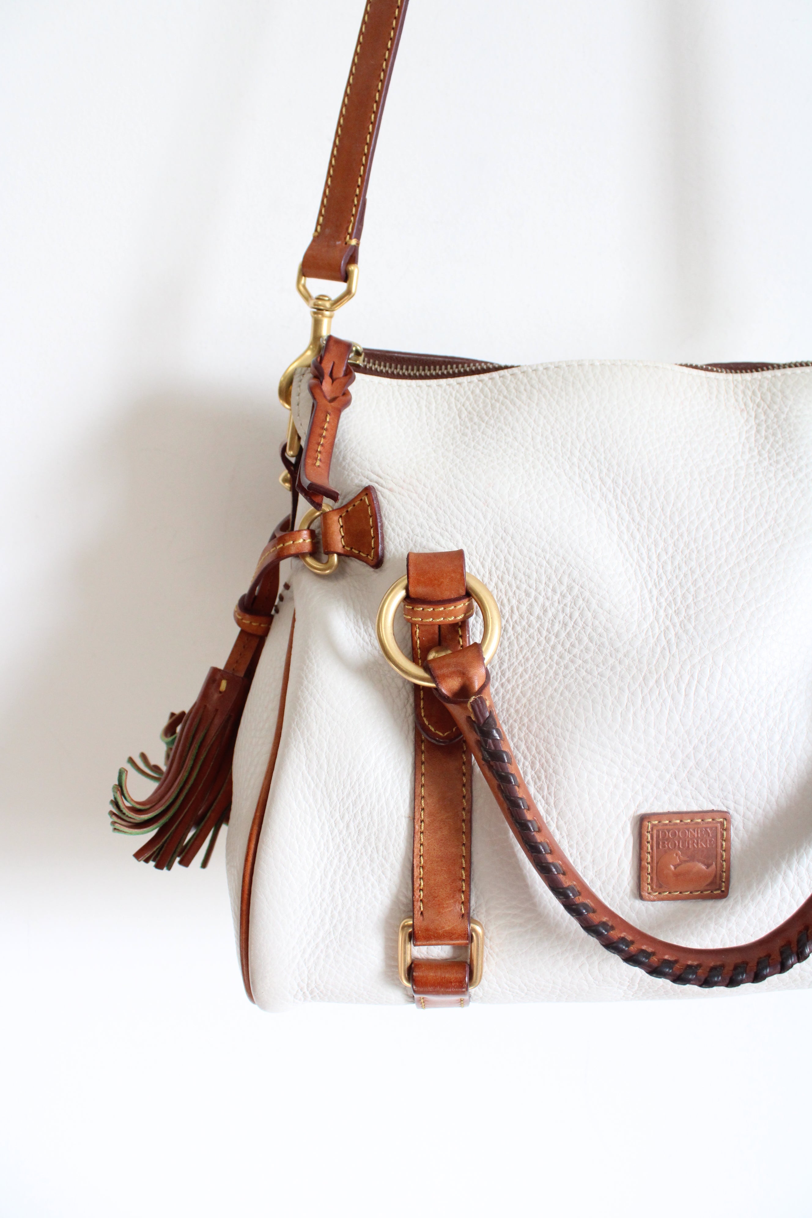 Dooney & Bourke White Leather Florentine Satchel