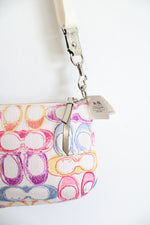 NEW Coach Signature Poppy Scribble Print Crossbody Bag