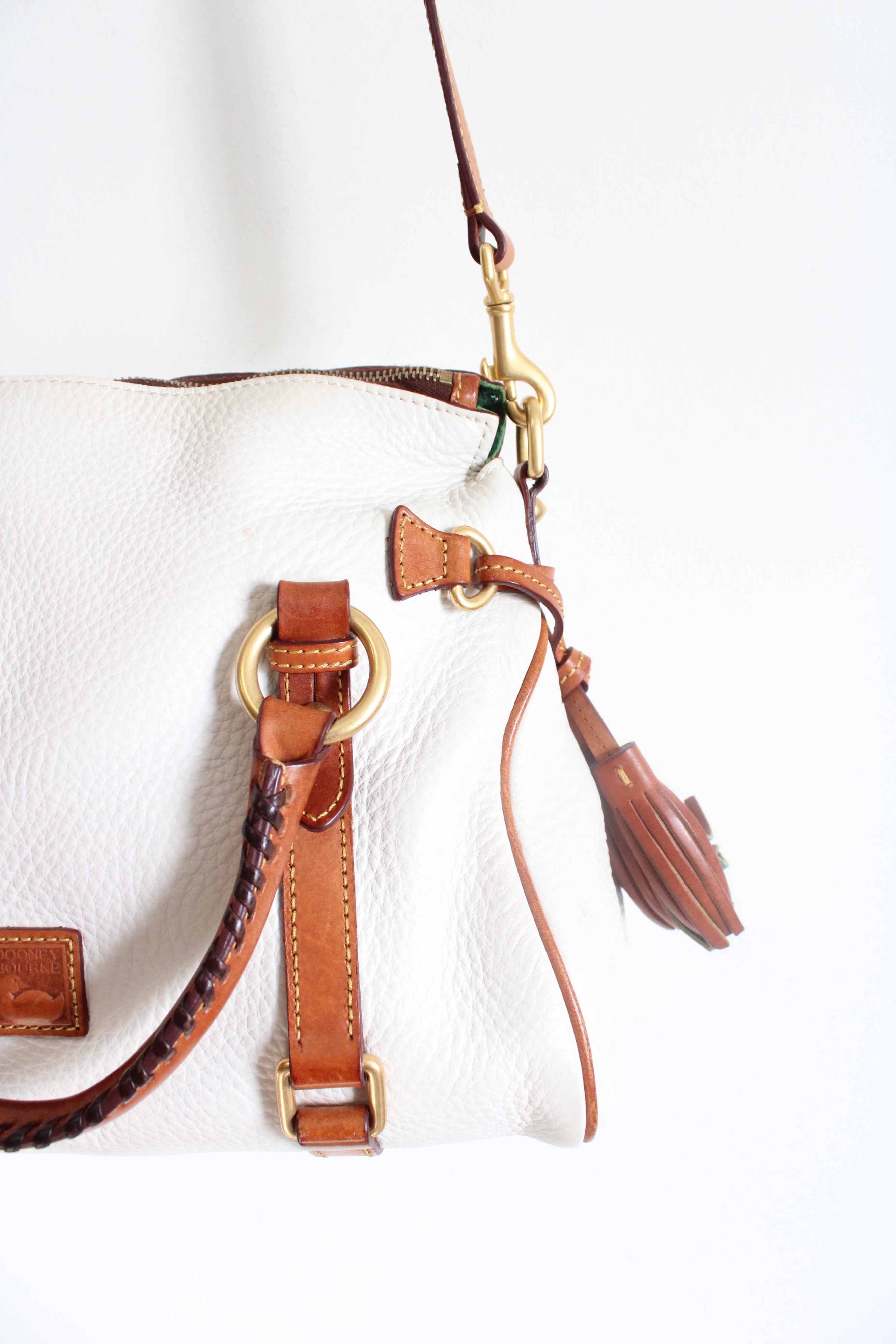 Dooney & Bourke White Leather Florentine Satchel