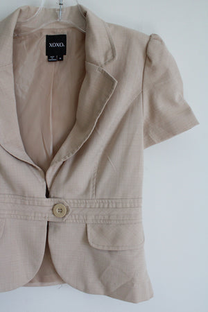 XOXO Tan Short Sleeved Blazer | M
