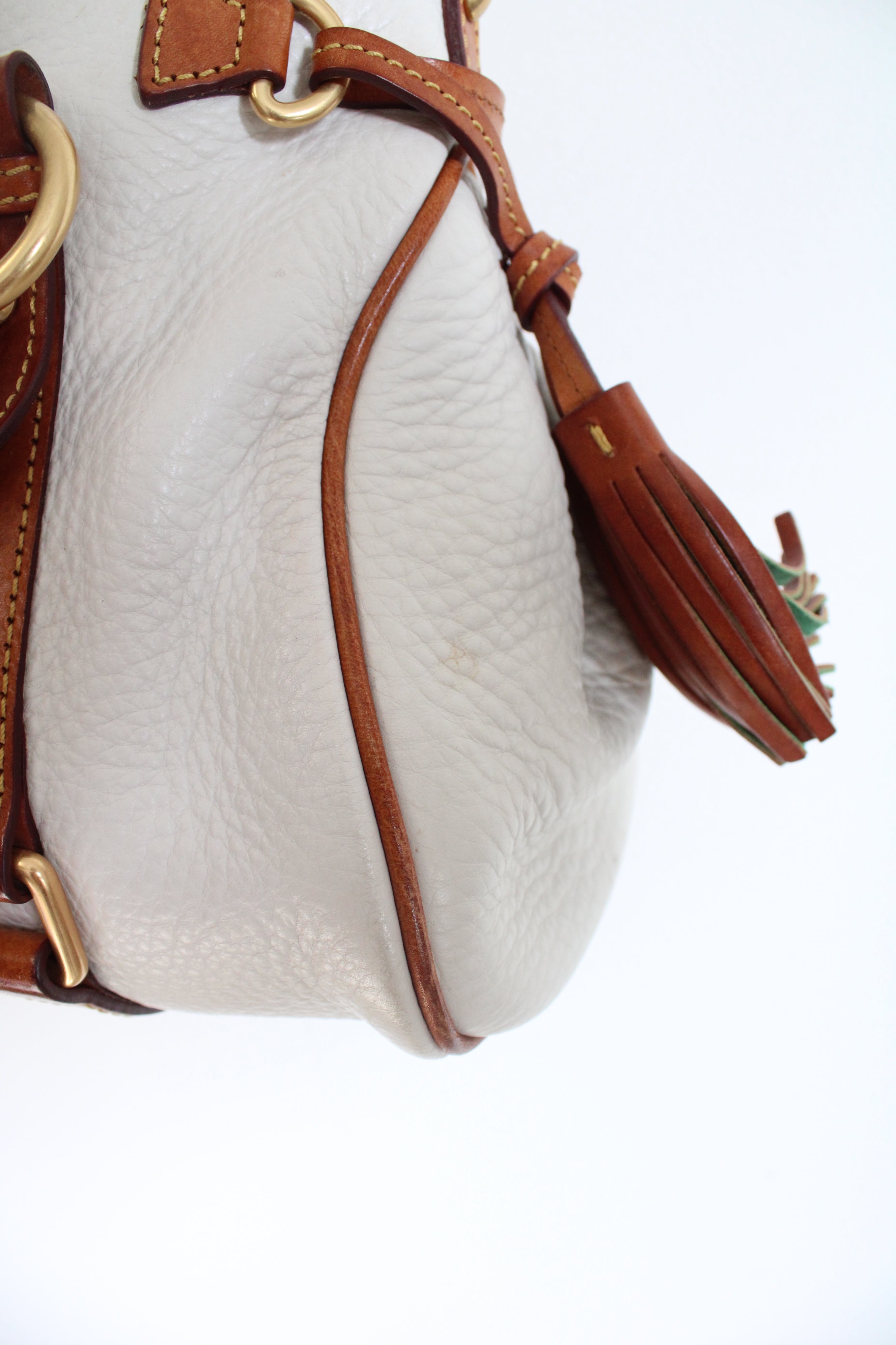 Dooney & Bourke White Leather Florentine Satchel