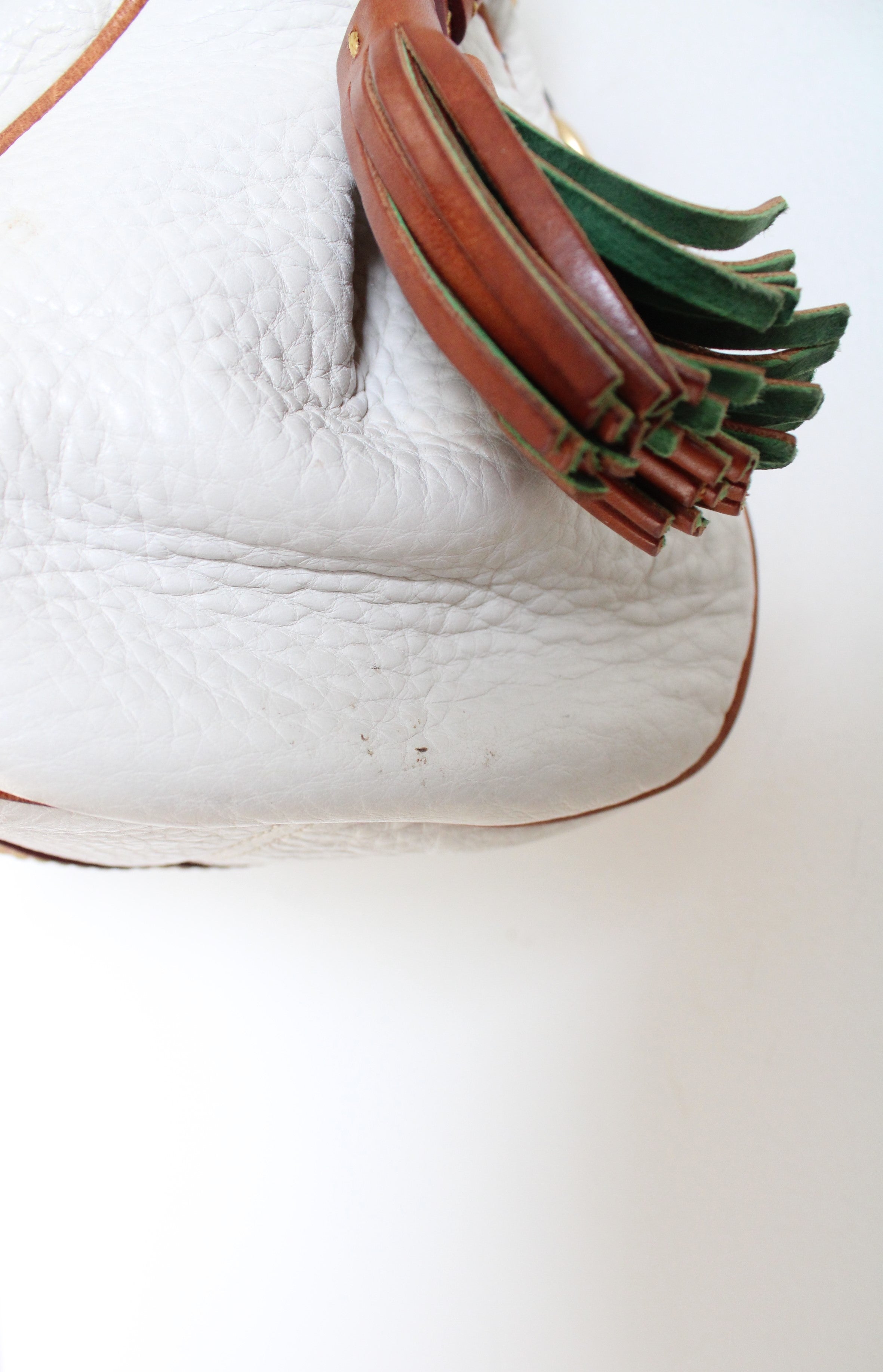 Dooney & Bourke White Leather Florentine Satchel