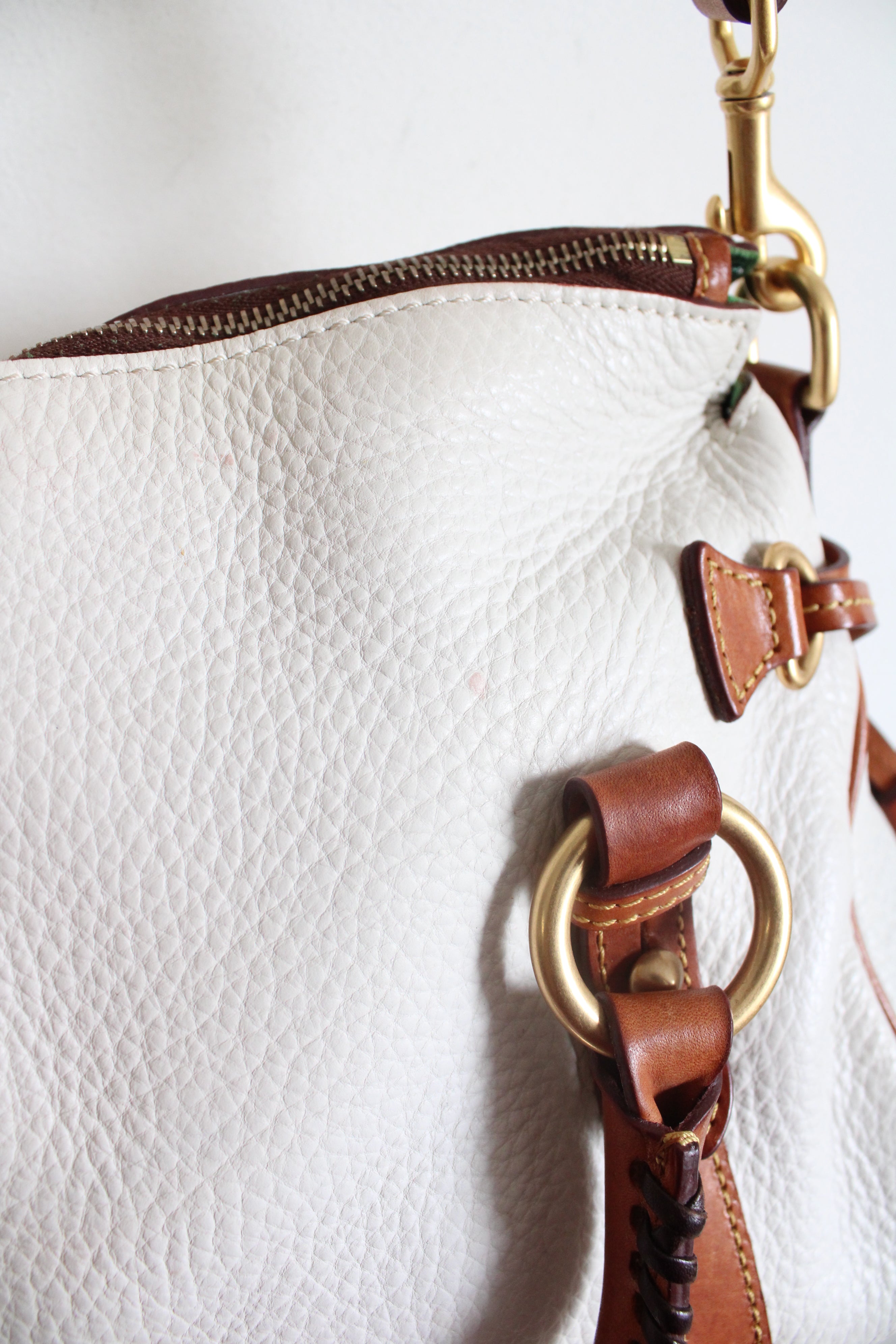 Dooney & Bourke White Leather Florentine Satchel