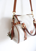 Dooney & Bourke White Leather Florentine Satchel