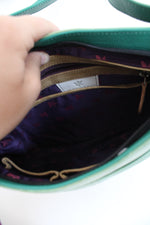 Anuschka Hand Painted Butterfly Green Leather Bag