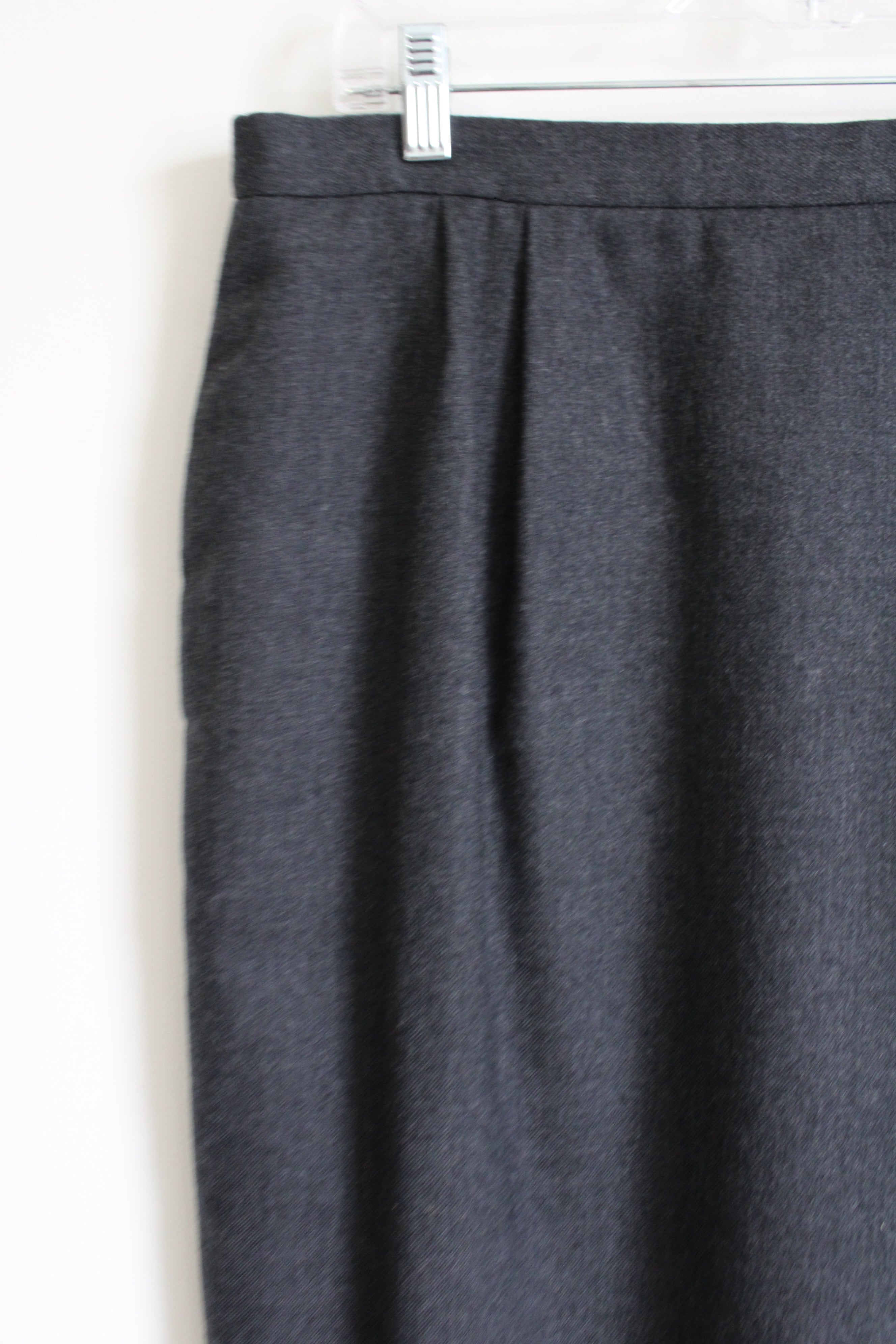 Lands' End Gray Wool Vintage Pencil Skirt | 14