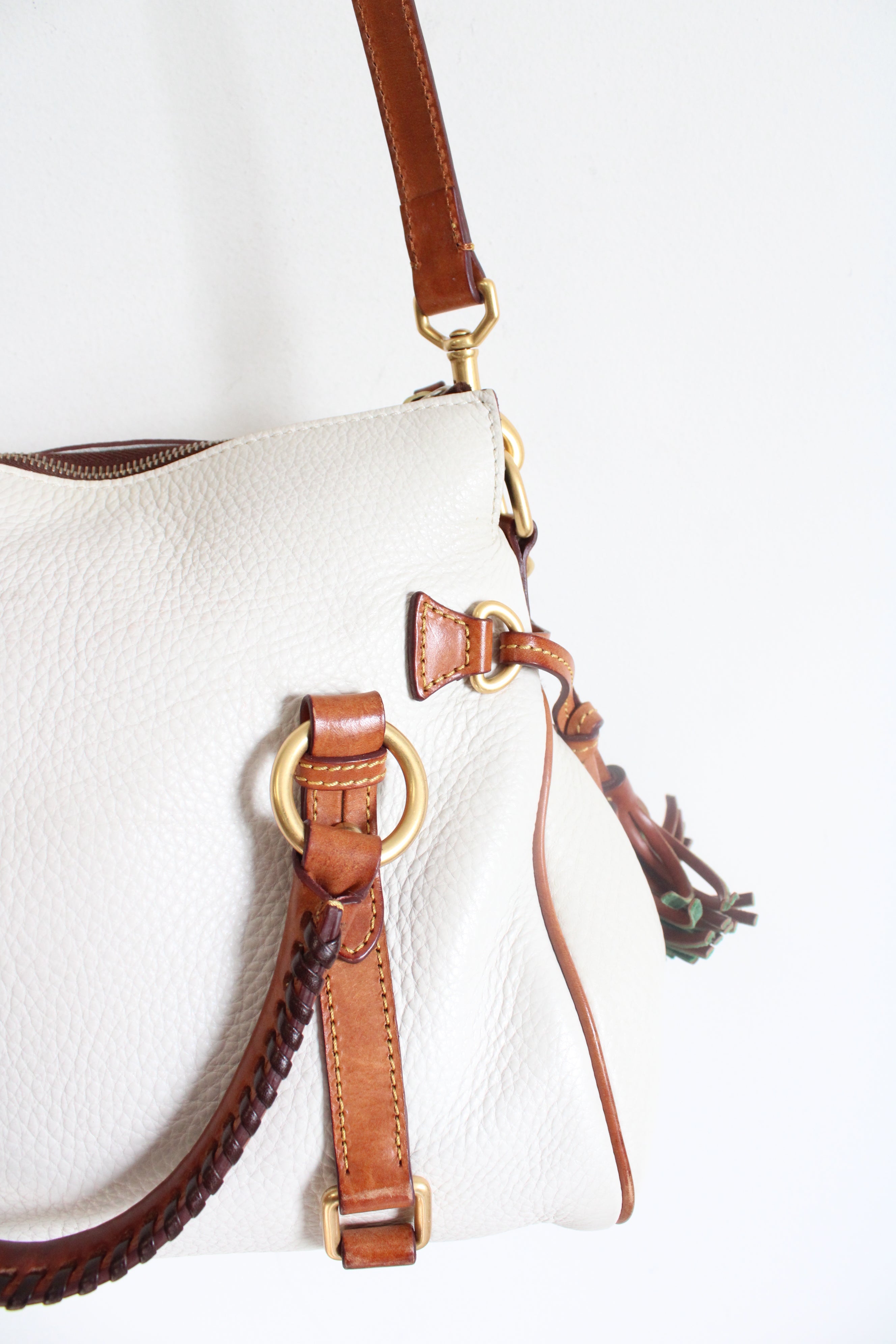 Dooney & Bourke White Leather Florentine Satchel