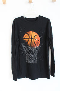 Cat & Jack Black Basketball Long Sleeved Shirt | Youth XL (16)