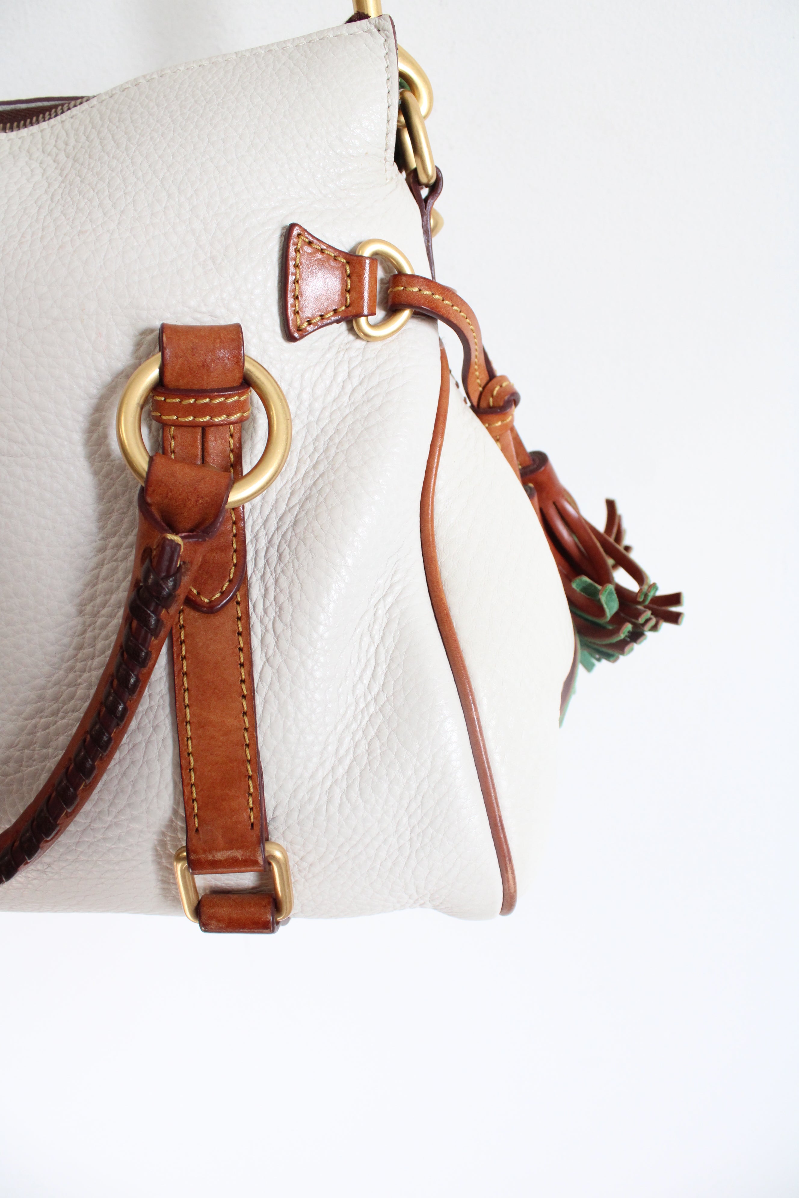 Dooney & Bourke White Leather Florentine Satchel