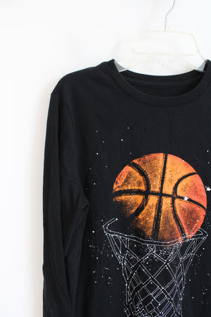 Cat & Jack Black Basketball Long Sleeved Shirt | Youth XL (16)