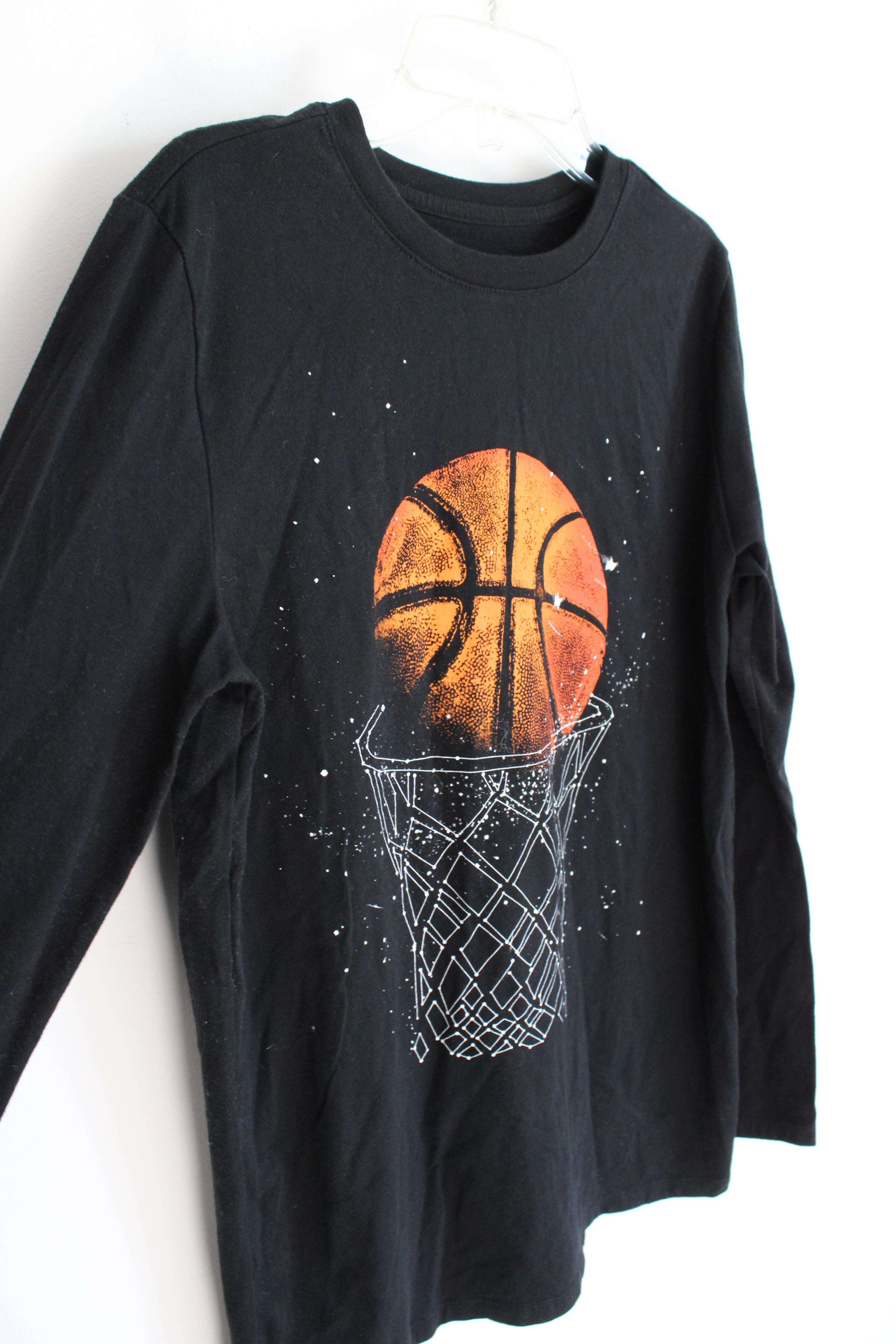 Cat & Jack Black Basketball Long Sleeved Shirt | Youth XL (16)