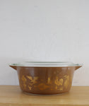 Pyrex Vintage Early American Brown 2.5 Casserole Dish