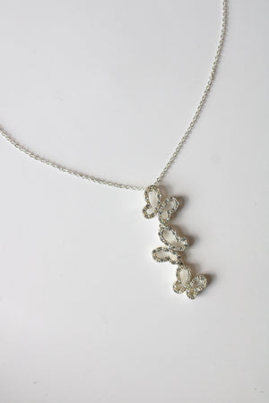 Avon Silver Butterfly Pendant Necklace