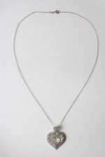 Pave Heart Sterling Silver Necklace