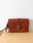 NEW Patricia Nash Heritage Collection Bianco Brown Leather Crossbody Organizer Bag