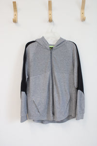 Athletic Works Gray & Black Zip-Up Jacket | Youth L (10/12) Husky