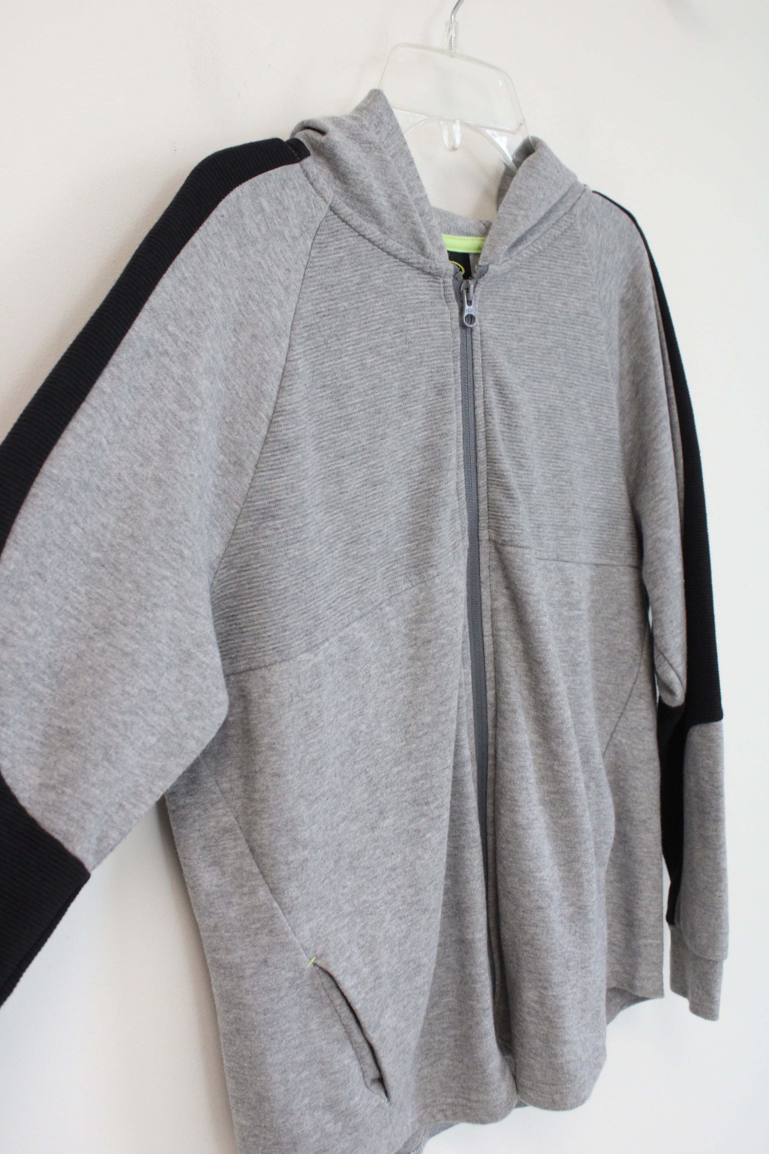 Athletic Works Gray & Black Zip-Up Jacket | Youth L (10/12) Husky