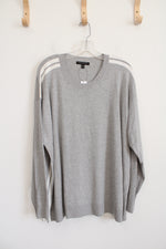 NEW Banana Republic Gray & White Striped Sweater | XXL