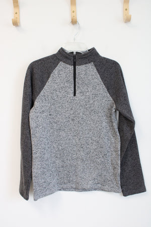 Urban Pipeline Two-Toned Gray Heathered Quarter Zip Sweatshirt | Youth XL (16/18)