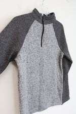 Urban Pipeline Two-Toned Gray Heathered Quarter Zip Sweatshirt | Youth XL (16/18)