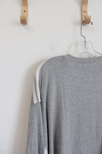 NEW Banana Republic Gray & White Striped Sweater | XXL