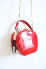 NEW La Terre Fashion Red Peta Approved Vegan Crossbody Bag