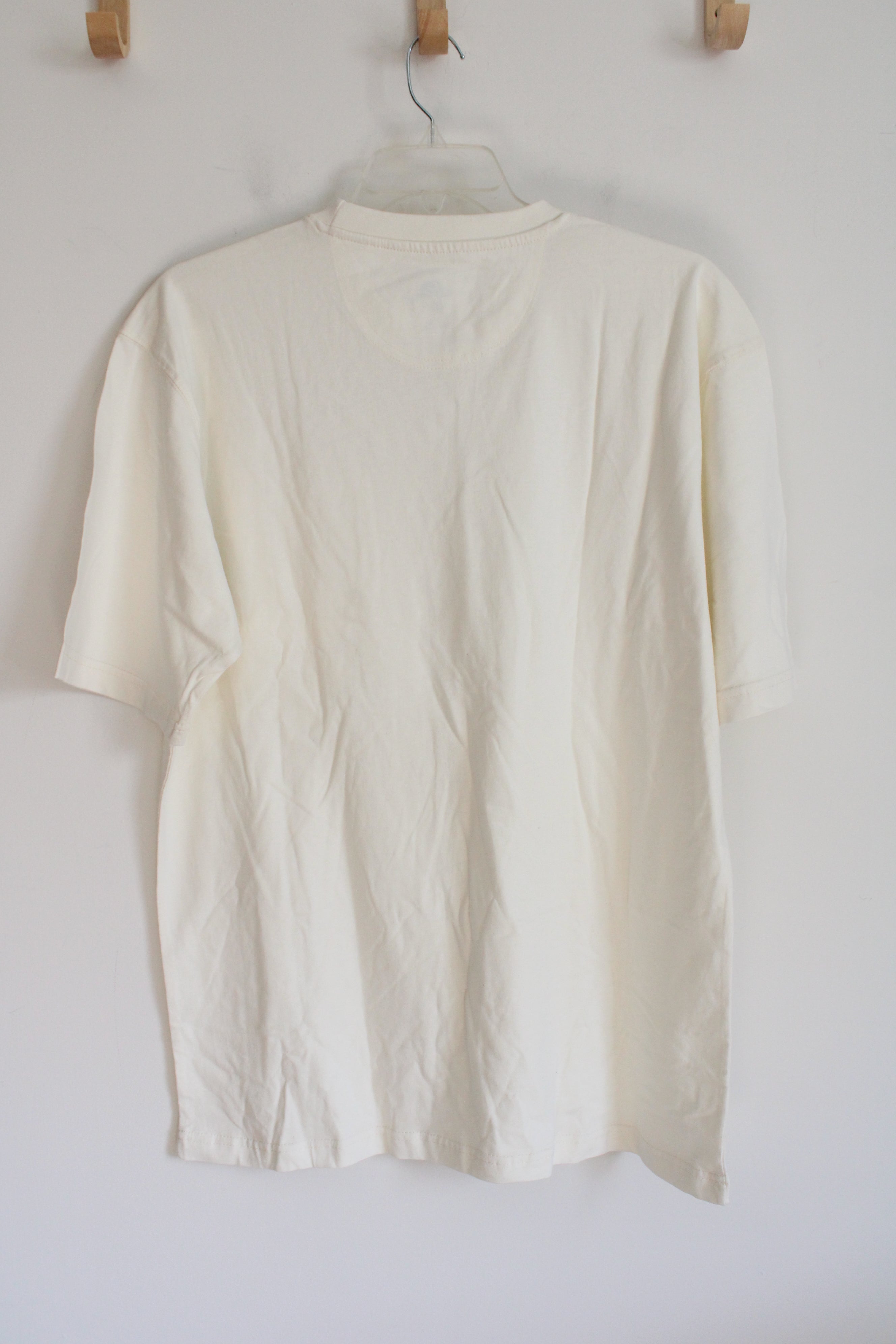 NEW Joe Marlin Cream Cotton Pocket Shirt | XL