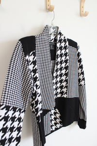 Rachel Zoe Black & White Houndstooth Cardigan | S