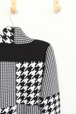 Rachel Zoe Black & White Houndstooth Cardigan | S