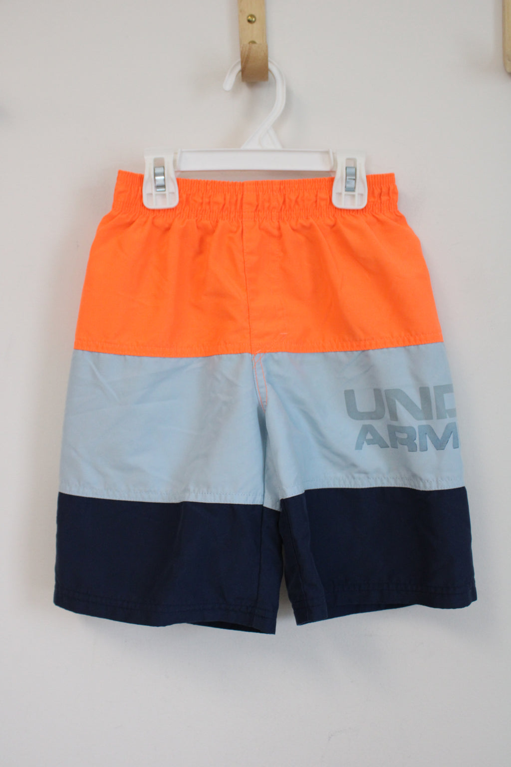 Under Armout Orange & Blue Swim Shorts | Youth 7