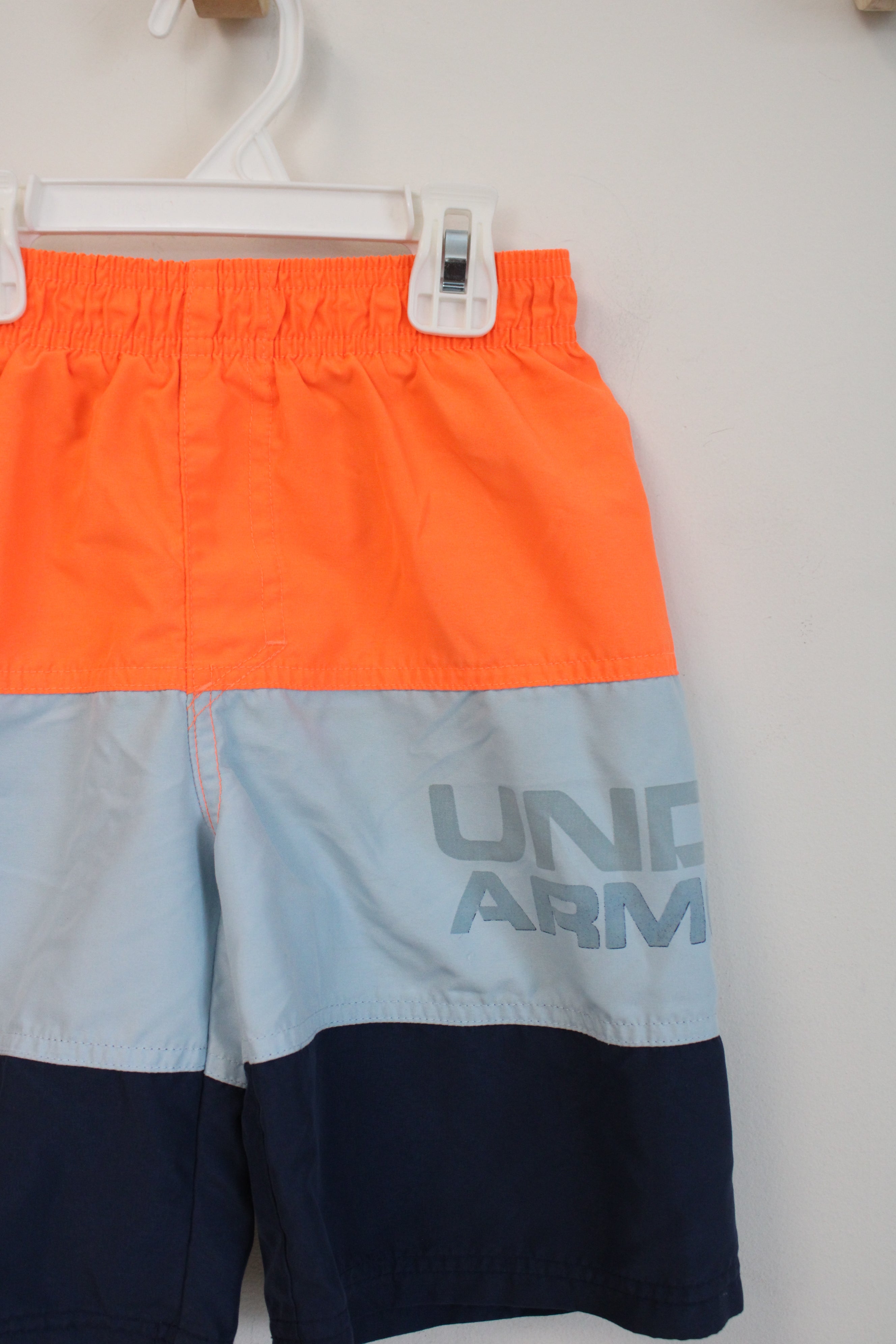 Under Armout Orange & Blue Swim Shorts | Youth 7