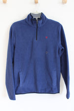 NEW Prince & Fox Blue Fleece Quarter ZIp Sweatshirt | XS