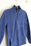 NEW Prince & Fox Blue Fleece Quarter ZIp Sweatshirt | XS