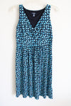 Chaps Blue Patterned Dress | S