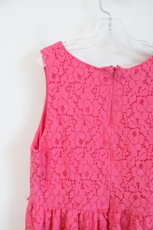 Holiday Editions Pink Lace Flower Dress | Youth XL (14/16)