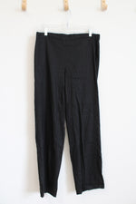 J. Jill Black Linen Blend Stretch Pants | 8