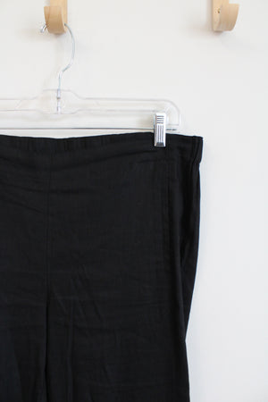 J. Jill Black Linen Blend Stretch Pants | 8