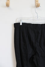 J. Jill Black Linen Blend Stretch Pants | 8